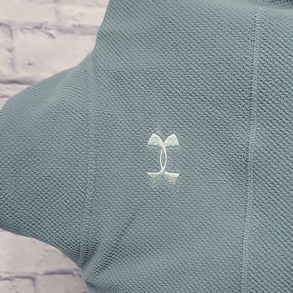 UNDER ARMOUR Blue Brushed Fleece 1/2 Zip Men's Sweatshirt XXL/TG/EG - Picture 7 of 9